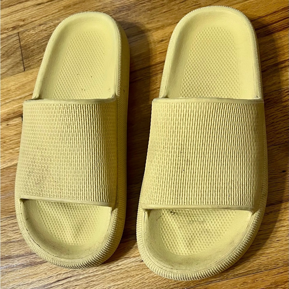 WeeBoo Yellow Slide On Sandals